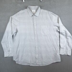 Billy Reid Shirt Standard Button Up Gray Long Sleeve Mens XXL